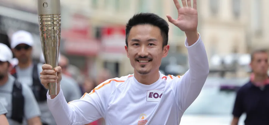 Louis Chen (#ENSEA2013) était porteur de la flamme olympique le 12 mai, à Istres !