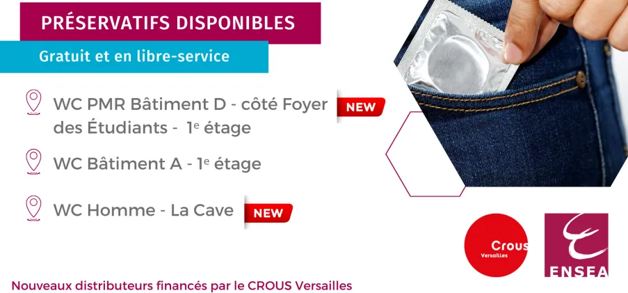 Prévention santé - Nouveaux distributeurs de préservatifs sur le campus